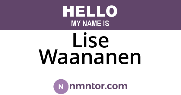Lise Waananen