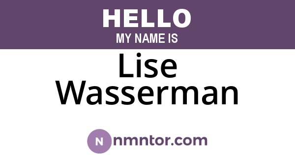 Lise Wasserman