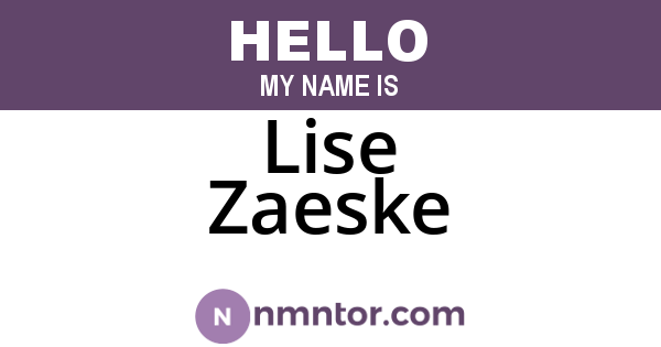 Lise Zaeske