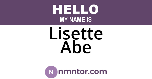 Lisette Abe