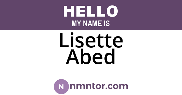 Lisette Abed