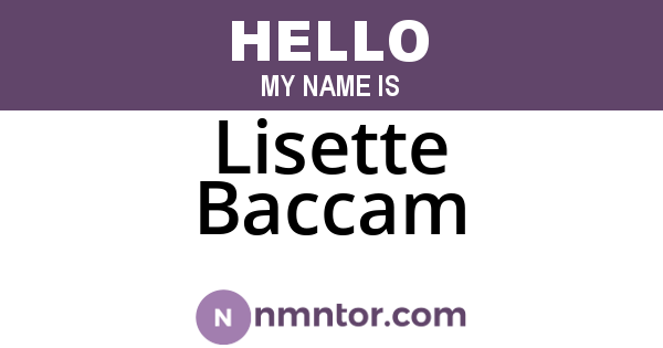 Lisette Baccam