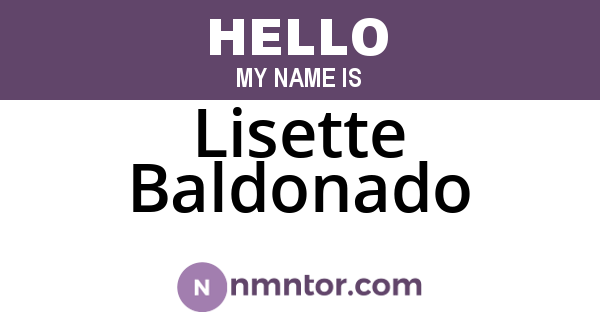Lisette Baldonado