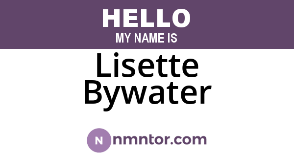 Lisette Bywater