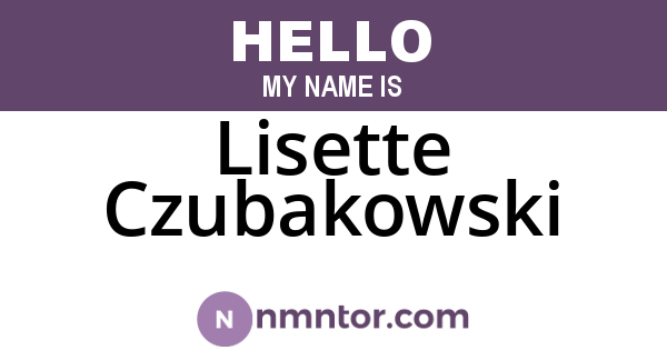 Lisette Czubakowski