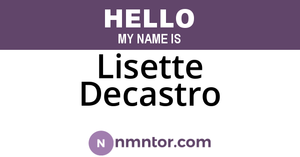 Lisette Decastro