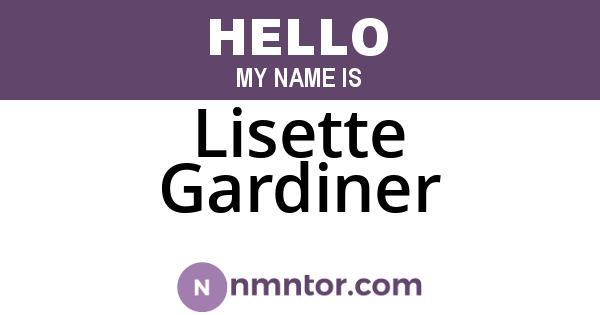 Lisette Gardiner