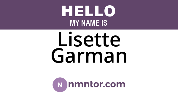 Lisette Garman
