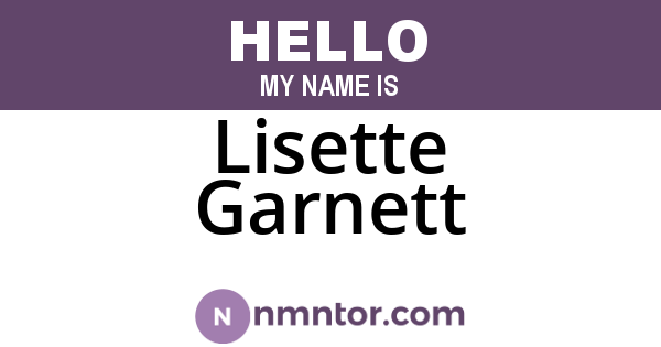 Lisette Garnett