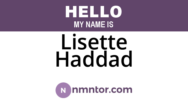 Lisette Haddad