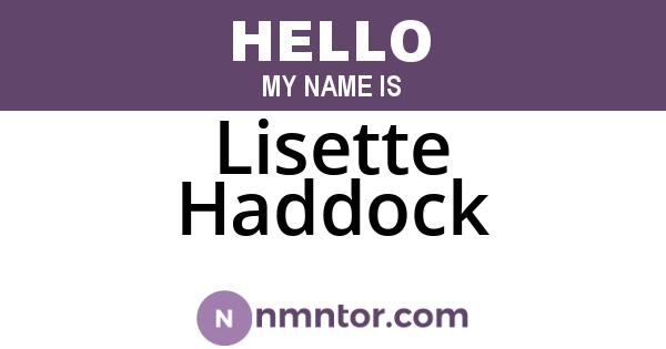 Lisette Haddock