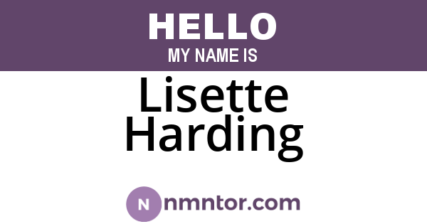 Lisette Harding