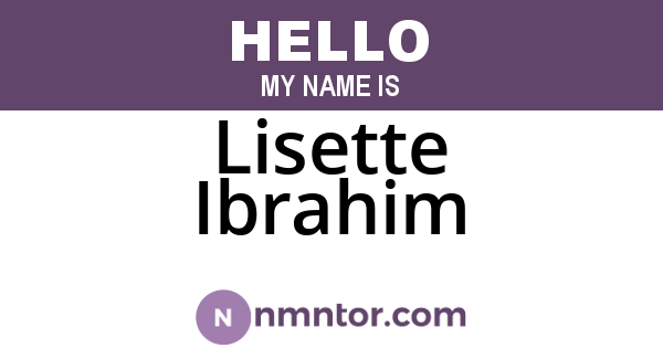 Lisette Ibrahim