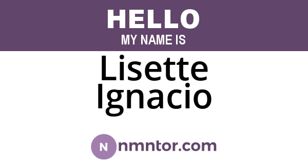 Lisette Ignacio