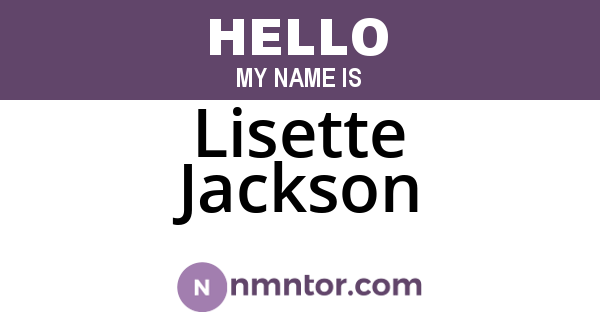 Lisette Jackson