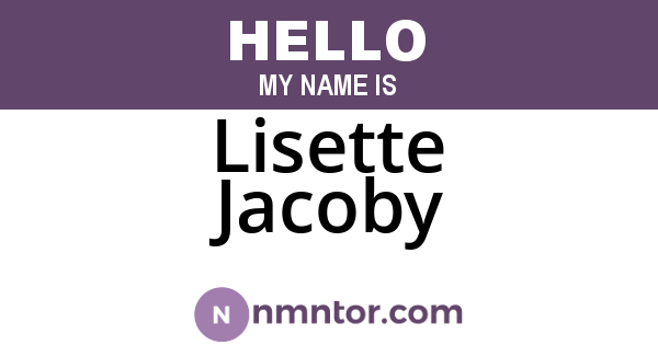 Lisette Jacoby