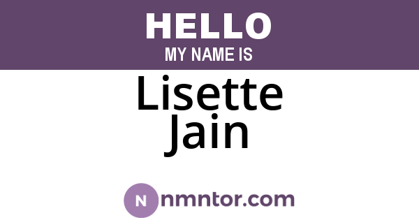 Lisette Jain