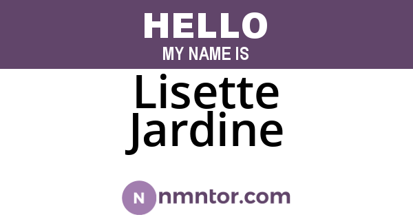 Lisette Jardine
