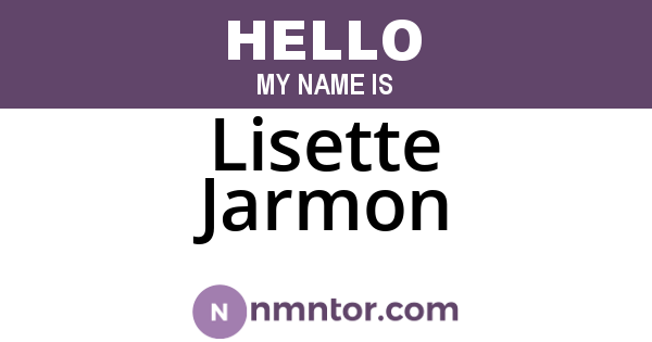 Lisette Jarmon