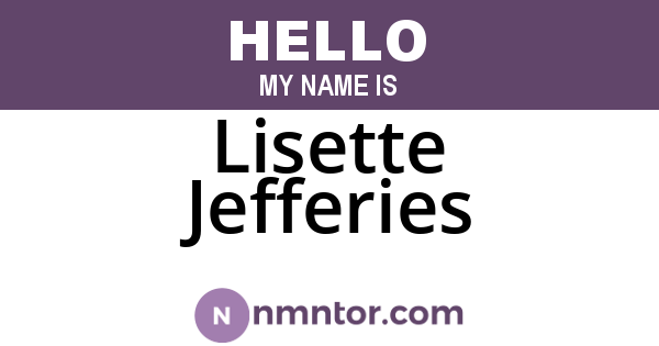 Lisette Jefferies