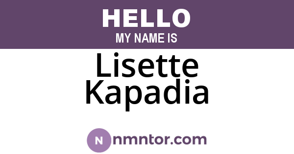 Lisette Kapadia