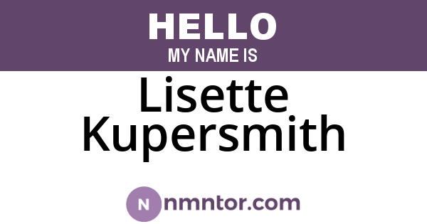 Lisette Kupersmith