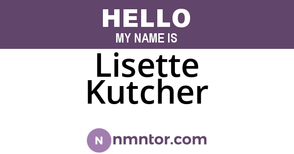 Lisette Kutcher