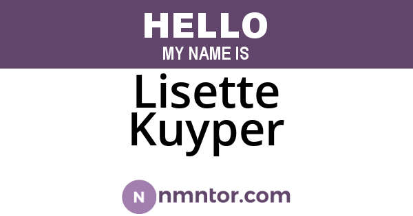 Lisette Kuyper