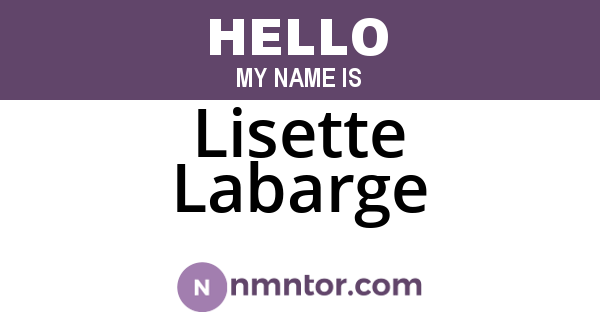Lisette Labarge