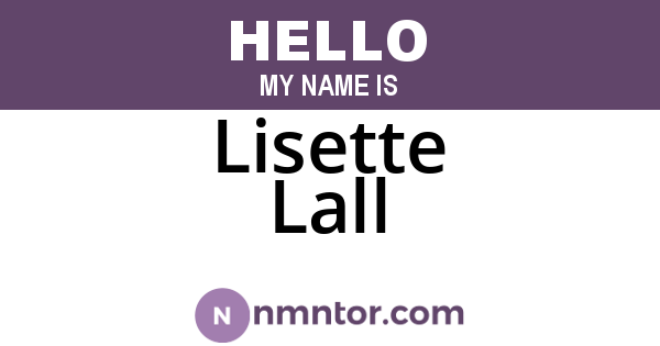 Lisette Lall