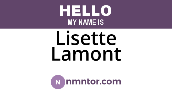 Lisette Lamont