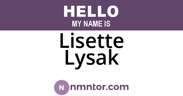 Lisette Lysak
