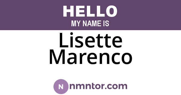 Lisette Marenco