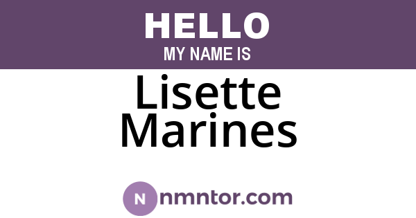 Lisette Marines