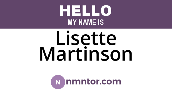 Lisette Martinson