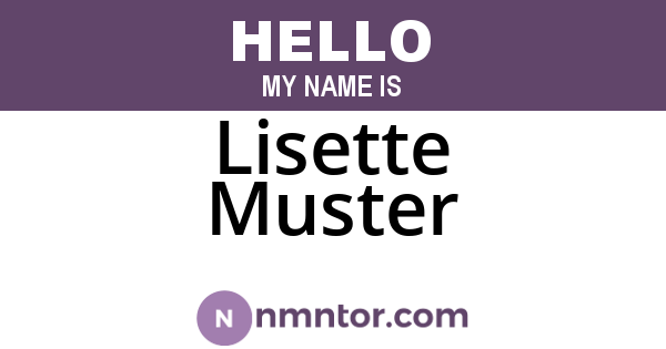 Lisette Muster