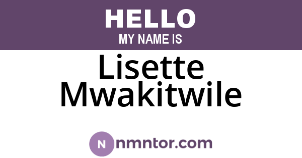 Lisette Mwakitwile