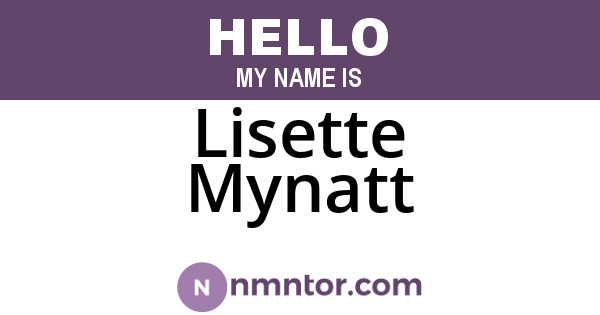 Lisette Mynatt