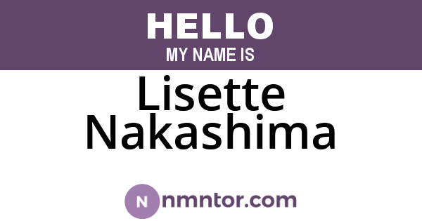 Lisette Nakashima