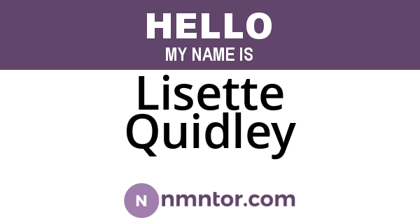 Lisette Quidley