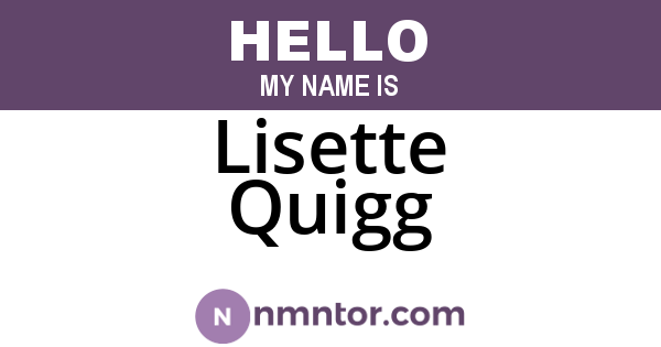 Lisette Quigg