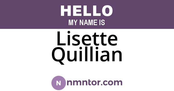 Lisette Quillian