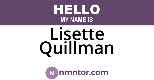 Lisette Quillman