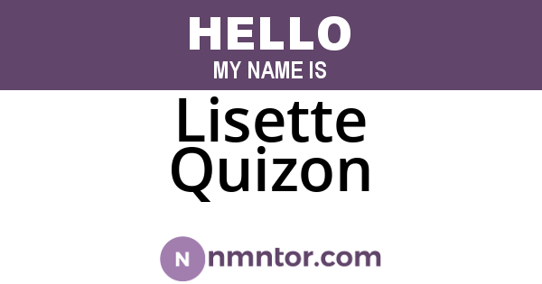 Lisette Quizon