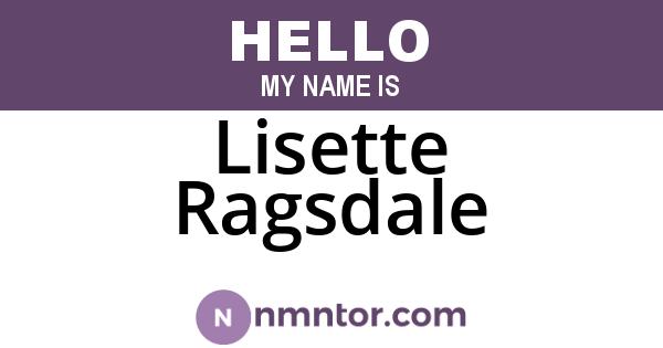 Lisette Ragsdale
