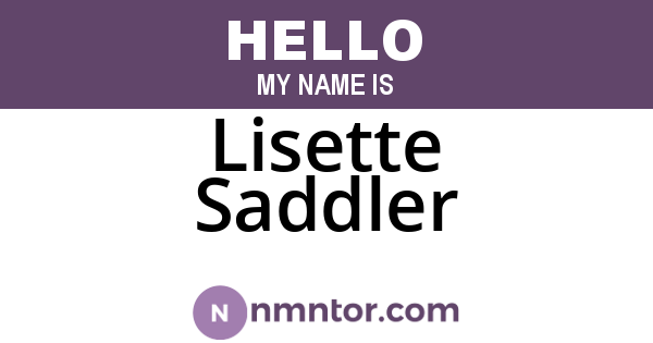 Lisette Saddler
