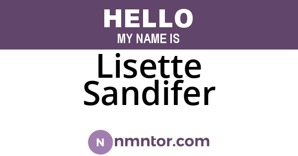Lisette Sandifer