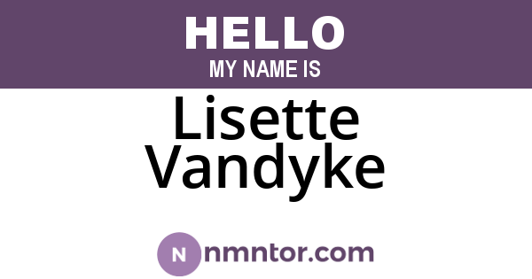 Lisette Vandyke