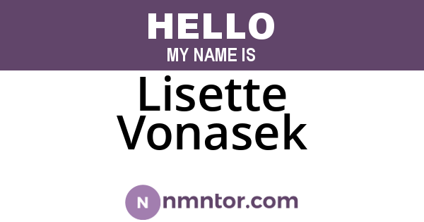 Lisette Vonasek
