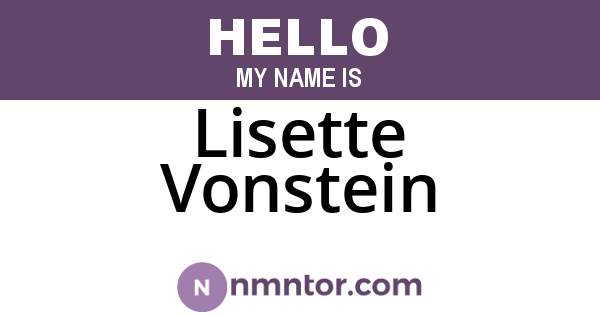Lisette Vonstein